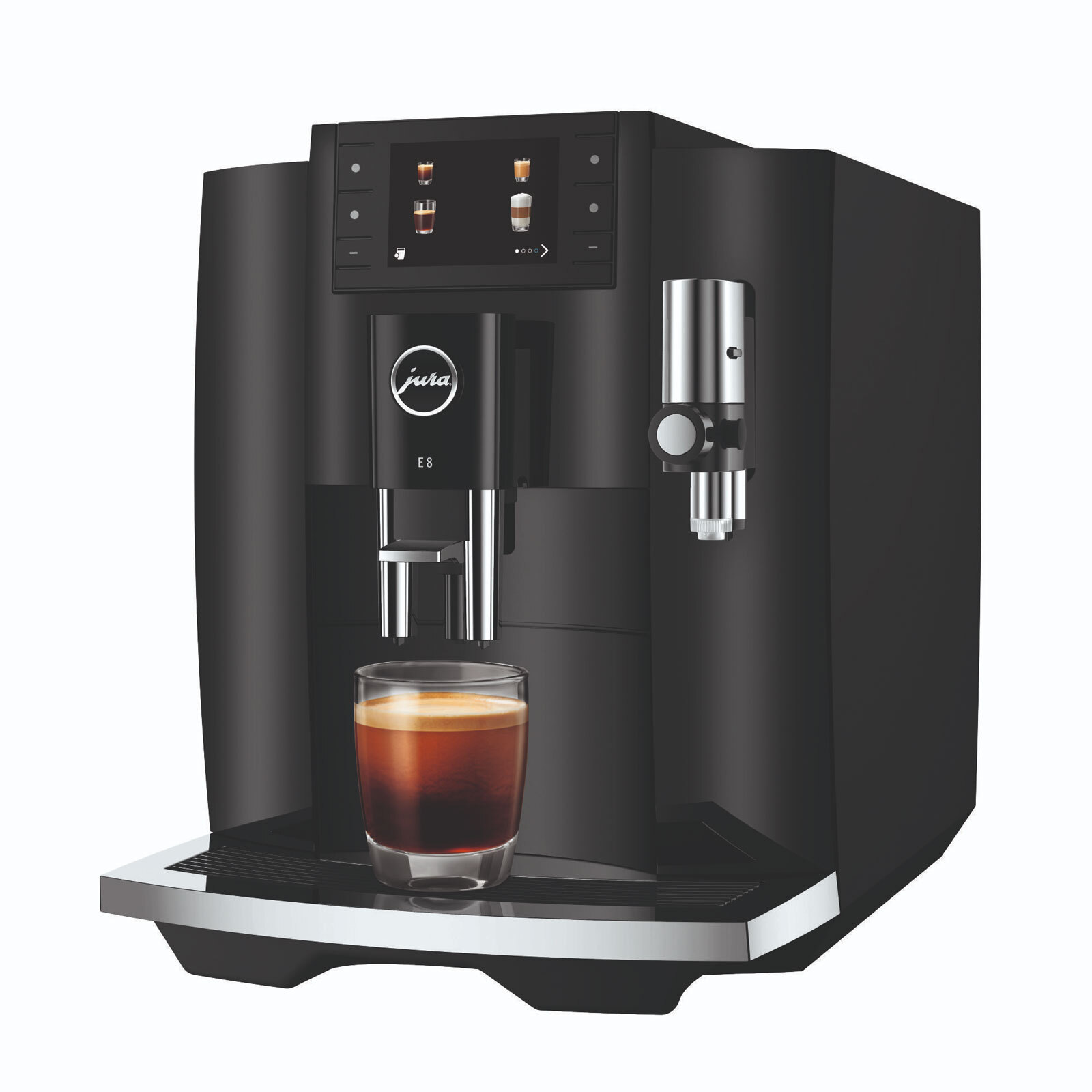 Jura E8 Piano Black (EC) Kaffeevollautomat Kaffeemaschine Kaffee 1450 Watt