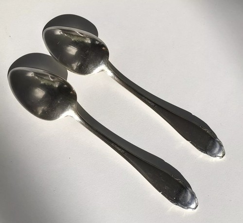 WMF Patent Löffel 2 Stück Salat Dessert Soßen Löffel PATENT t 90er Silber - Bild 2 von 3