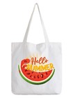 Hello Summer Beach Bag Watermelon Holiday Sun Sea Sand Vacation Tote Bag Gift