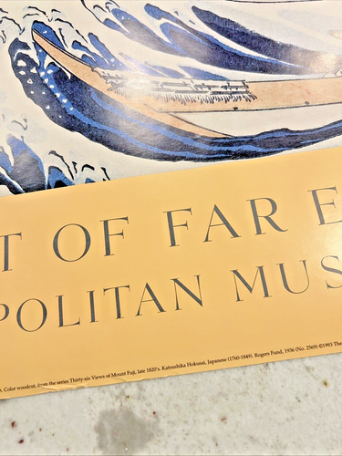 Rare Vintage 1993 Hokusai Poster Print Metropolitan Museum Of Art Great Wave - Picture 3 of 9