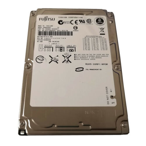 Disco duro portátil Fujitsu MHW2040AT 40 GB 4200 RPM 8 MB caché PATA IDE 2,5 - Imagen 2 de 4