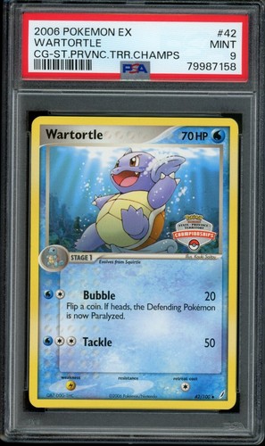 Wartortle #42 - Pokemon ex Crystal Guardians - State Championships Promo - PSA 9 - Picture 1 of 2