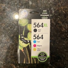 Genuine HP 564XL Black & 564 Color C/M/Y Ink Cartridges 4 Pack EXP: 12/2018 NIB