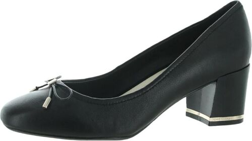 Kenneth Cole New York Womens Slip-On Pumps Round Toe Block Heel Black Size 10 US