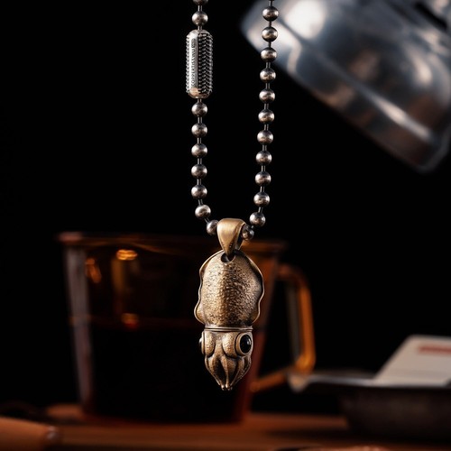Cuttlefish Box Opener Pendant Necklace Cute Box Cutter Squid Jewelry for Adult - Picture 7 of 13