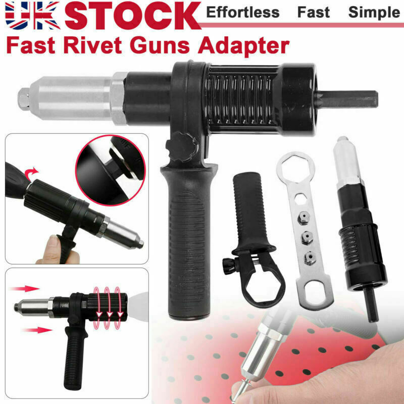 Electric Rivet Nut Gun Cordless Drill Pop Adapter Riveting Riveter Insert  Tool