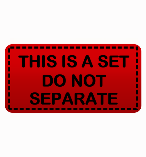 100 x 2x1 Inch Red Shipping Labels 'Do Not Separate This is A Set' Packaging - Picture 2 of 2