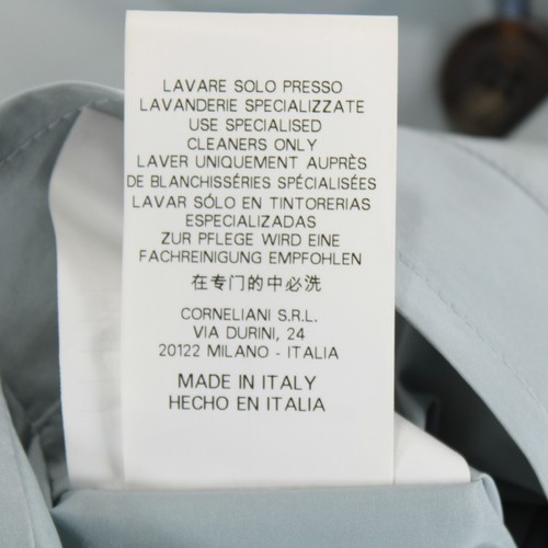Corneliani NWT Reversible Raincoat Size 54 US XL in Solid Blue Polyester - Picture 16 of 16