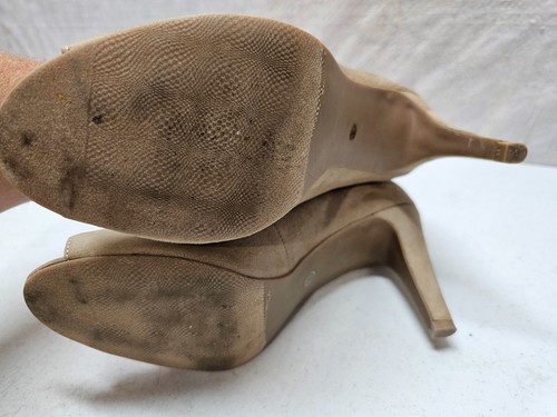 ANA Women Size 10 Pumps 3.5 Stiletto Heel Peep Toe Slotted Zip & Lace Dress Shoe - Picture 11 of 11