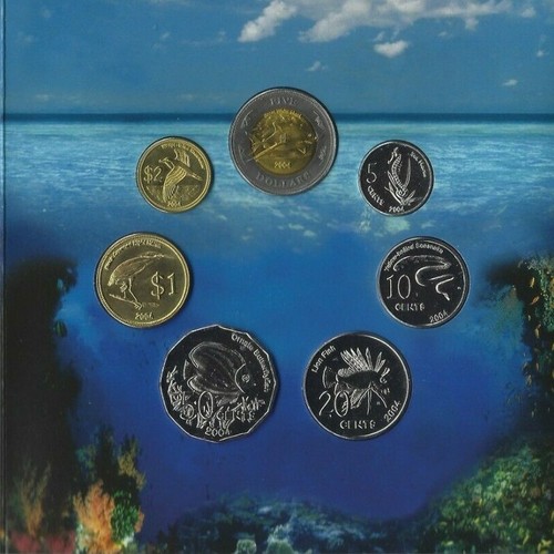 Cocos Keeling Islands 7-coin Brilliant Uncirculated Official Mint Set 2004 Pack - Picture 1 of 5