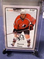 2017-18 SC2018 #52s THEOREN FLEURY SILVER FACSIMILE SCRIPT  #D 26/75 Hockey T03