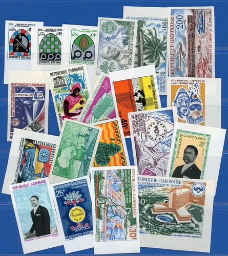 Gabon, Lot of 20 Imperf. singles MNH.
