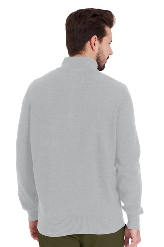 Suéter de punto informal con media cremallera para hombre Troyer cuello color liso S-XXL - Imagen 6 de 34