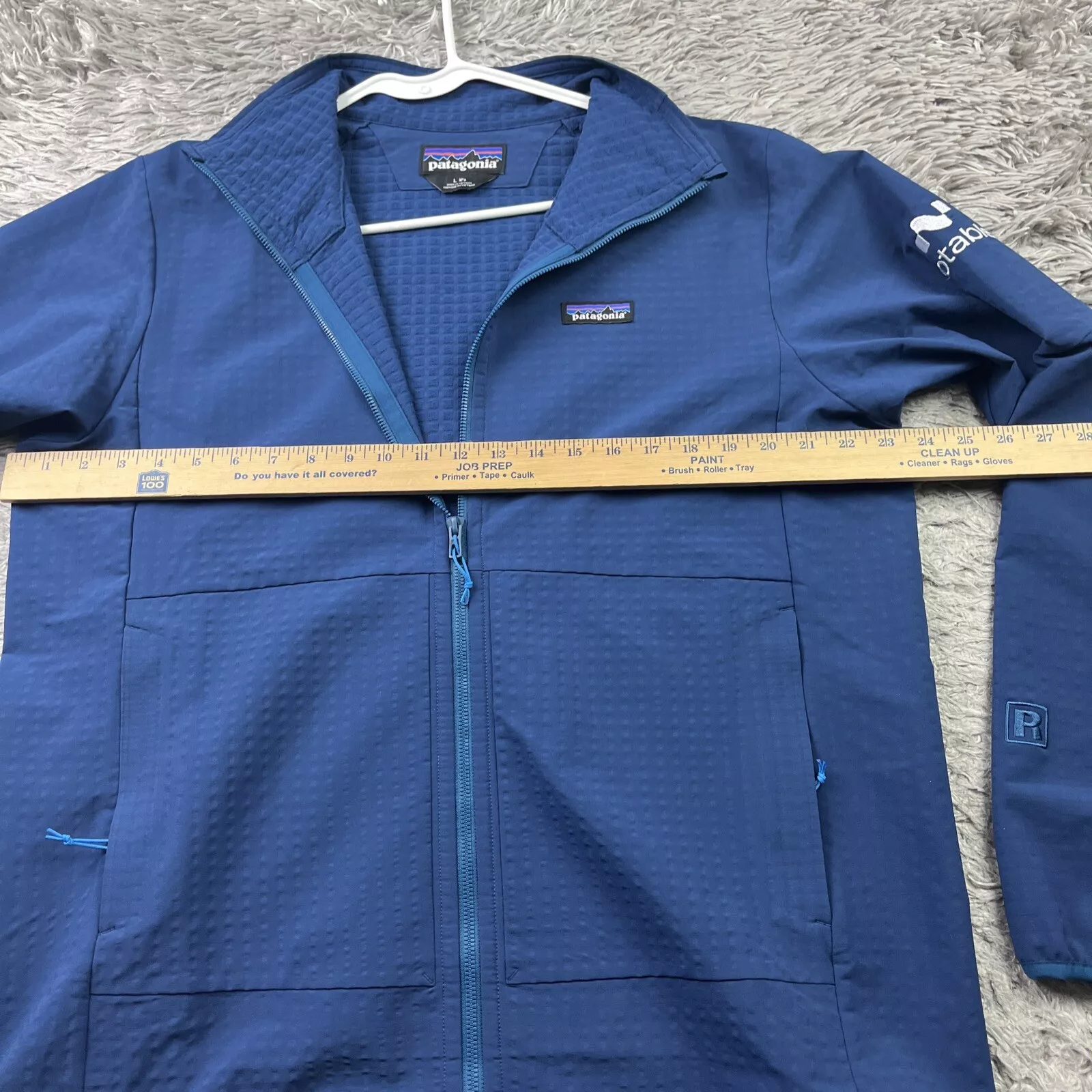patagonia r1 techface full zip midlayer logo jacket