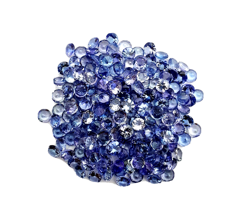 Natural Tanzanite Round Cut Loose Gemstone Lot 19 Pcs 4.50 MM 7 CT - Picture 3 of 5