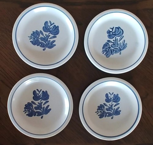 Set Of 4 Vintage Pfaltzgraff Stoneware Yorktowne USA Bread Side Plates 6 3/4" - Picture 6 of 6