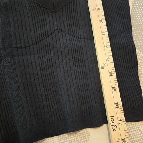 IRO Paris Posala Crop Top Damen M/L schwarz Rippstrick ärmellos V-Ausschnitt - Bild 6 von 12