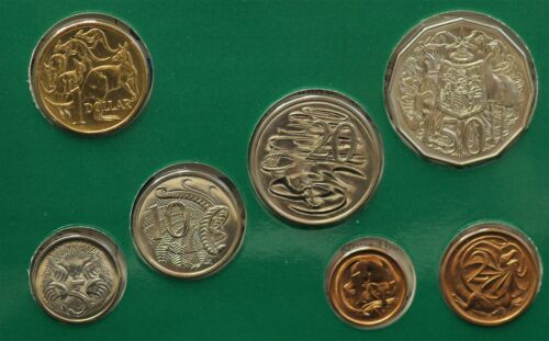 Juego de 7 monedas Royal Australian Mint 1985 UNC acuñadas con caja - Imagen 2 de 8