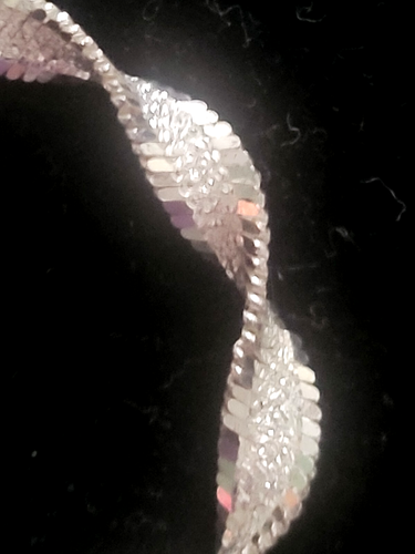 Bracciale catena spina di pesce intrecciata argento sterling 925 ITALIA 7" BELLISSIMO - Foto 6 di 8
