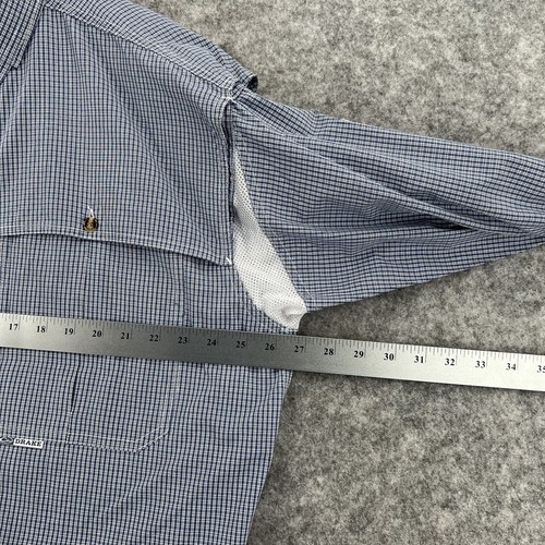 Drake Waterfowl Systems Fishing Shirt Mens XL Blue Cotton Blend Vented - Imagen 17 de 19
