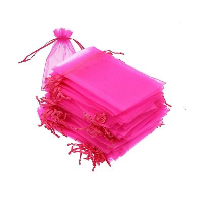 50//100Pcs 4/"x5/" Golden Drawstring Organza Pouches Wedding Party Favor Gift Bags