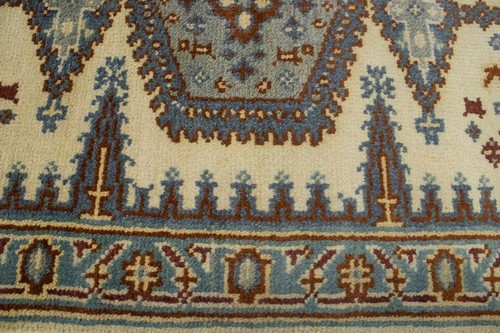Vintage-Style Indo-Viss Oriental Runner Handmade Tribal Geometric Carpet 3X8 ft - Picture 11 of 13