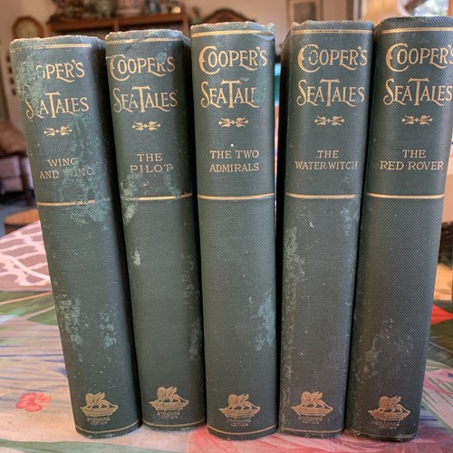 Cooper’s Sea Tales James Fennimore Cooper Set of 5 Novels Books - Picture 2 of 3