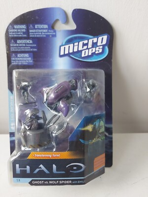 Halo Ghost Vs Wolf Spider Turret Figur Set Mcfarlane Toys Micro Ops Selten 2012 