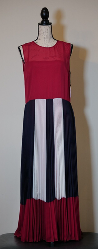 Red Valentino Dress U.S. 06/44 EU wine red / white / blue MSRP: $1350 ITALY - Picture 2 of 10