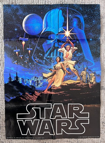 POSTER STAR WARS 1977 originale HILDERBRANDT VENTESIMO SECOLO FILM VOLPE 20” X28” - Foto 1 di 16