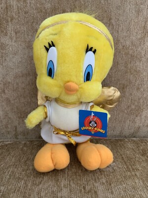 Tweety Bird 1999 Angel Plush Stuffed Toy Looney Tunes Time Warner Collectible