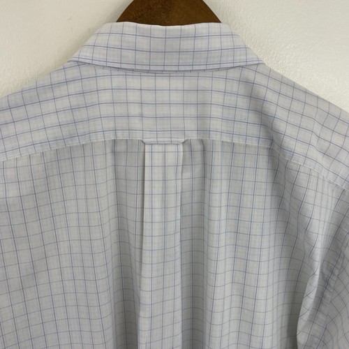 DOCKERS Iron Free Shirt Mens 2XL XXL White Plaid Long Sleeve Button Lightweight - Picture 9 of 13