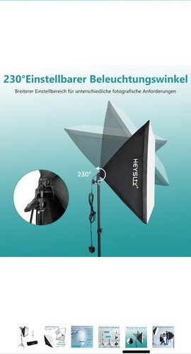 Photography Lighting Kit 50x70cm, Studio Light with 150W 5500K Daylight Bulb - Picture 5 of 6