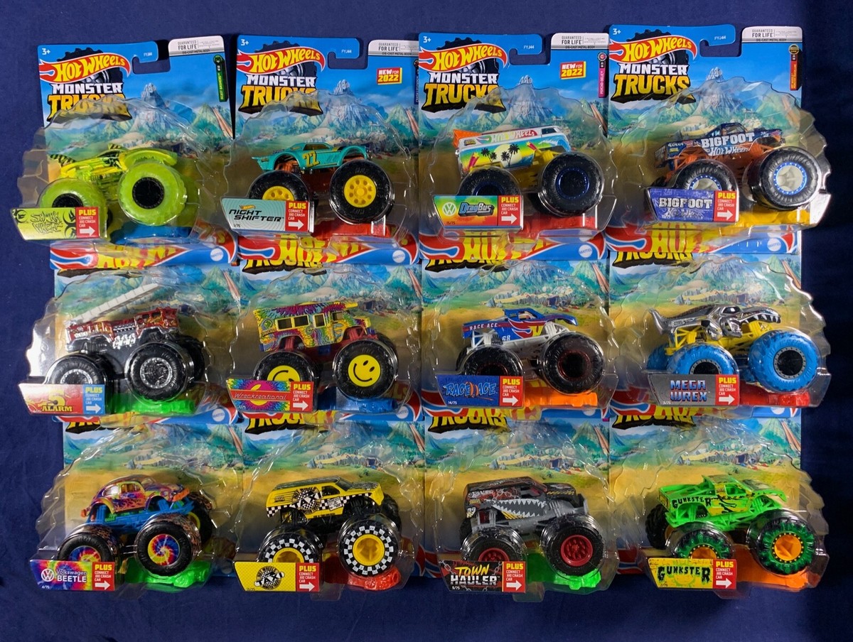 【未開封】Hot Wheels MONSTER TRUCKS まとめ売り New 12 HOT WHEELS MONSTER TRUCKS & CARS Lot Vehicles 2021 1