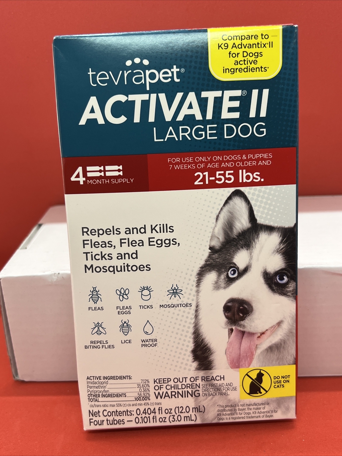 TevraPet Activate II Flea and Tick Treatment for Large Dogs 21 to 55lbs