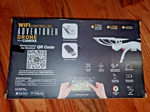 WIFI Controlled Adventurer Drone With Camera NIB Ages 14+ 13” Smartphone Control - Picture 6 of 6