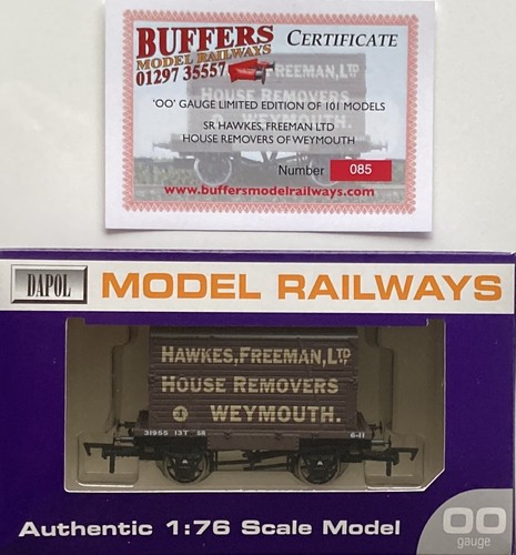 Dapol 00 Puffer SR 1P Wagon & Container Hawkes Freeman of Weymouth #4 L/E: Neu