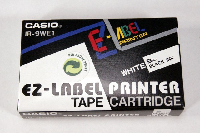 Schriftband für CASIO Label Printer 9 mm breit 8 m lang
