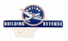 License Plate Topper- "Boeing Building Defense", B-17 Home Front WW II  OFF-0110