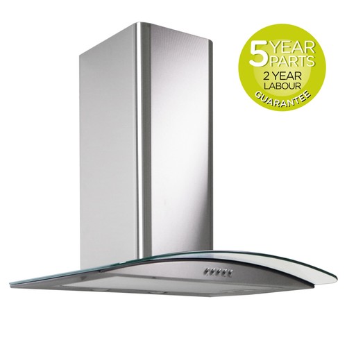 MyAppliances REF28301 60cm Stainless Steel Curved Glass Cooker Hood