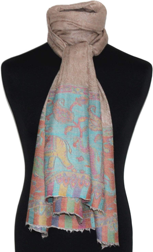 - Pashmina, Sciarpa, 100% Cashmere, Sciarpa Da Donna in Tessuto, Multicolore - Foto 6 di 12