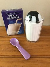 ✿ VTG REALISTIC FAKE FISHER PRICE PLAY FOOD ✿ MILK SHAKE CUP CHOCOLATE SPOON BOX