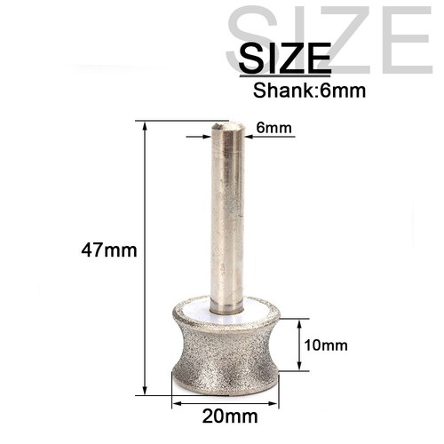 Rueda abrasiva cóncava de diamante para pulir pulsera 2-12 mm - Imagen 17 de 18