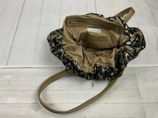 Wilson Flame Stitch Fabric W/Leather Trim Handbag