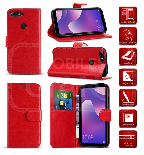 For Huawei Nova Plus Wallet Case Card Slot PU Leather Phone Case &Tempered Glass - Picture 6 of 38