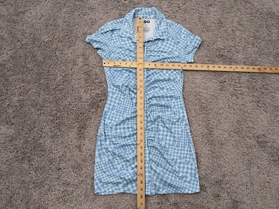 新品タグ付き　Checked Shirt Mini Dress　S PixieGirl Petite Women's Black Check Print Shirt Dress