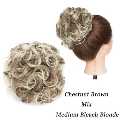 Pettini Matrimonio Chignon 100% Naturale Extension Capelli Clip in Chignon Disordinato Come Umano - Foto 14 di 28