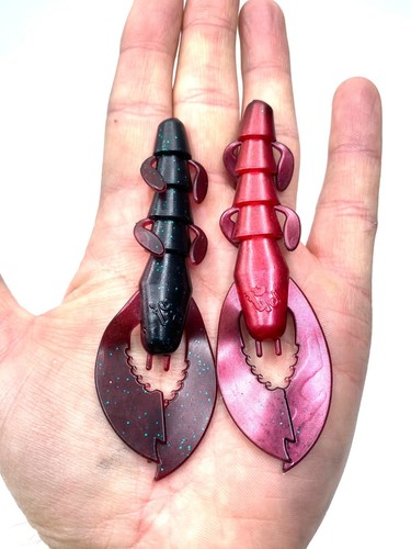 Remolque de pesca de lubina con garras flotantes señuelo de cangrejo de río lamer inferior de 20 quilates 4" - Imagen 29 de 48