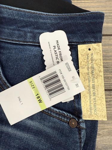 Democracy "Ab"solution Girlfriend Jeans 18W Mold & Hold Slimming Panels Dark Was - Picture 6 of 6