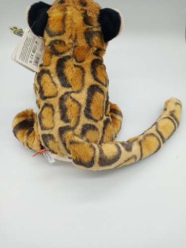 Wild Republic 9" Tall Clouded Leopard Long Tail Beanbag Plush Stuffed Animal NWT - Picture 3 of 4